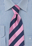 Cravată pentru copii cu dungi galbene albastre - Cravatepedia