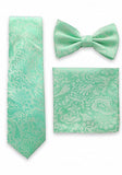 Set Cravata Batista Papion Paisley Verde Inchis