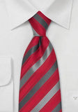 Cravată pentru copii în roșu/gri