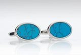 Butoni in design turcoaz--Cravate Online