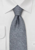 Cravata brodata argintie