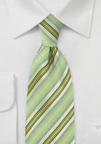 Cravata verde matase lux italiana in linii verde