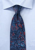 Cravata business model floral bleumarin