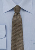 Cravata slim Tweed-Look lana portocaliu-maro--Cravate Online