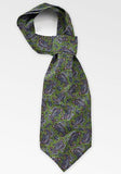 Cravate Ascot verde--Cravate Online
