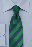 Cravate dungi in verde bleumarin inchis