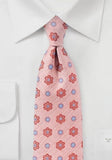 Cravată pentru bărbați model floral rosé