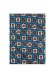 Eșarfă de mătase largă aspect ornamental regal albastru regal, 160 x 24 cm