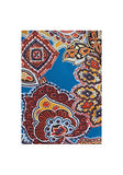 Eșarfă ascot cu motiv paisley în albastru oțel