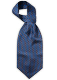 Ascot albastru deschis cu embleme florale