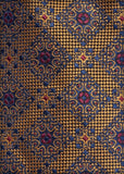 Cravata barbati XXL maro mediu in stil ornamental, 5 fire matase rasucite
