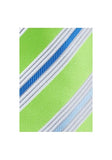 Cravată elastică verde cu mai multe dungi