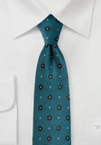 Cravată flori texturate teal, florala
