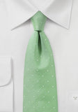 Cravate puncte verzi pal pătat verde deschis