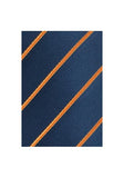 Cravata elastic albastru inchis aramiu-portocaliu