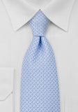 Cravată împletită albastru cer alb