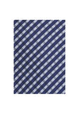 Cravată pentru bărbați, microfibra, albastru-alb patrat, 160 cm