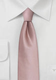 Cravata slim pudra roz