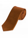 Cravata modă grila suprafață portocaliu gudron negru