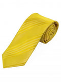 Cravată lungă 185 cm de afaceri linie simplă suprafață galbenă
