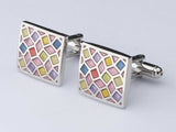 Butoni cu design mozaic, multicolori