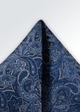 Batista buzunar sacou bleumarin cu aspect paisley