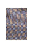 Esarfa Ascot maro cupru albastru deschis structura cutie