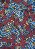 Eșarfă Ascot cu motiv paisley în Bordeaux