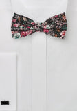Fundă bumbac model floral gudron negru