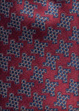 Cravata de matase model geometric rosu