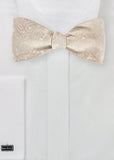 Papion cu nod individual, model floral bej