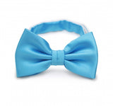 Set: Bretele, papion, batista si butoni cyan Set bretele cu accesorii asortate