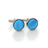 Set: Bretele, papion, batista si butoni cyan Set bretele cu accesorii asortate
