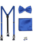 Set: bretele, papion bărbătesc, batistă și butoni la manșetă regali