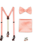 Set asortat: bretele, fundita, batista si butoni roz