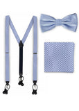 Set bretele și papion, albastru deschis