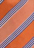 Cravată XXL cu design în dungi (portocaliu)