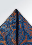 Batista de costum asortat decorativă Paisley portocalie