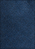 Batista decorativă cu design grilă în bleumarin, bumbac