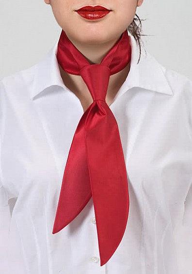 Cravată de serviciu pentru femei albastru bleumarin - Cravatepedia