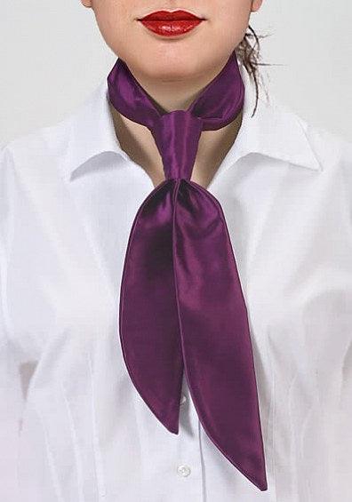Cravată de serviciu pentru femei albastru bleumarin - Cravatepedia