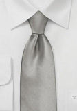 Cravata Argintie Monocroma-Cravată bandă elastică gri argintiu
