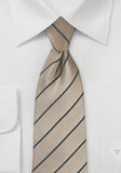 Cravată de afaceri dungi galben de aurii Navy - Cravatepedia