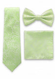 Set Cravata Batista Papion Paisley verde deschis