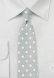 Cravata alba cu puncte mari negre - Cravatepedia