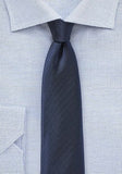 Cravata albastra monocromatic polifibra italiana albastru navy