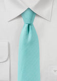Cravata turcoaz, inguste 7 cm, dungi albastru-verde