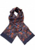 Esarba albastra cu flori 160 X17 cm