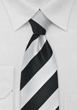 Cravata cu dungi bluemarin si argintiu - Cravatepedia