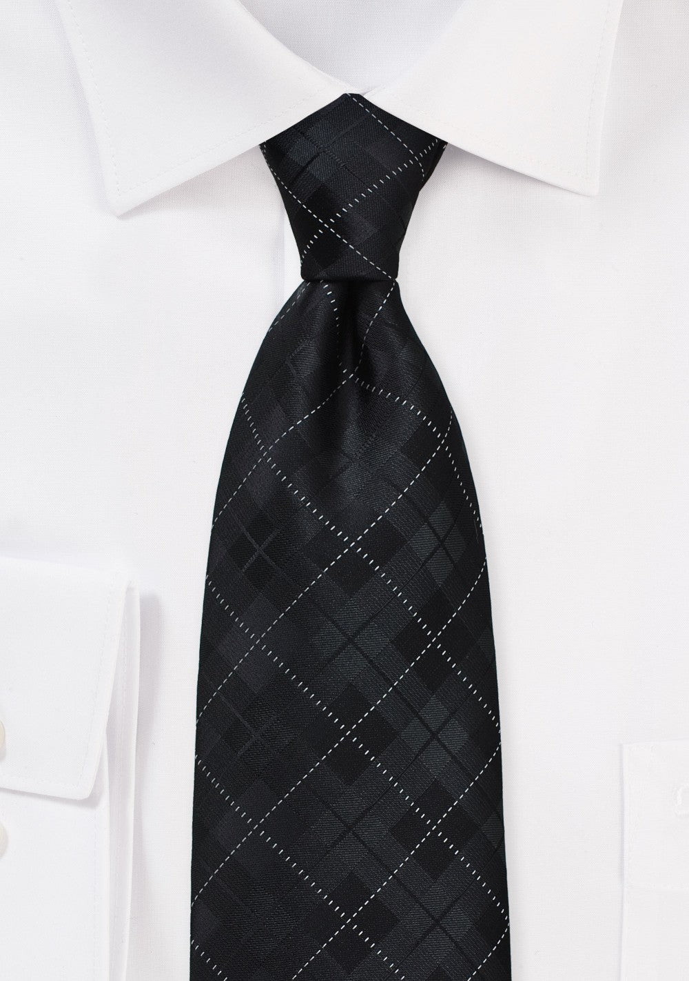 Cravată neagră, microfibra, 7 cm, de barbati